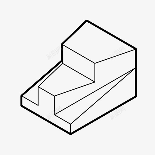 画法几何模型建筑形式图标svg_新图网 https://ixintu.com 体积 建筑 形式 画法几何模型 透视
