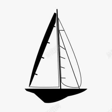 帆船海洋大海图标图标