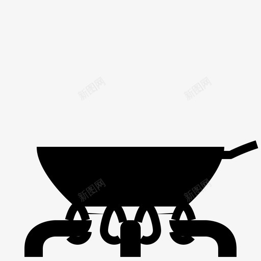 炉子上的锅烹饪油炸图标svg_新图网 https://ixintu.com 平底锅 油炸 炉子上的锅 烹饪 美味的烹饪字形