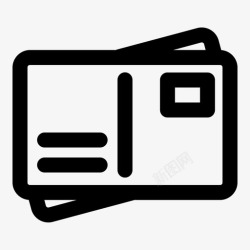 邮资明信片明信片贺卡邮资图标高清图片