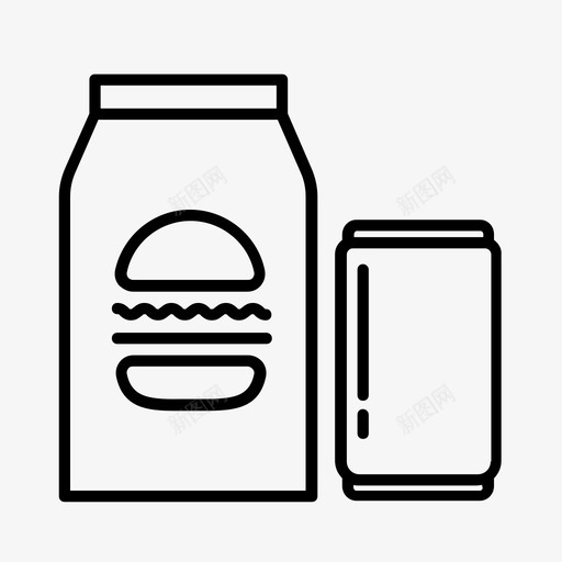 外卖汉堡可乐图标svg_新图网 https://ixintu.com 可乐 外卖 外卖汉堡 汉堡 食物