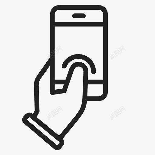 手机手指点击手屏幕图标svg_新图网 https://ixintu.com 屏幕 手 手机手指点击