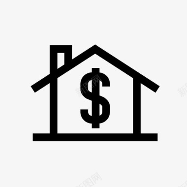 再融资家园房子金钱图标图标
