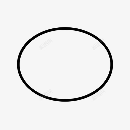 椭圆几何数学图标svg_新图网 https://ixintu.com 几何 圆形 形状 数学 椭圆