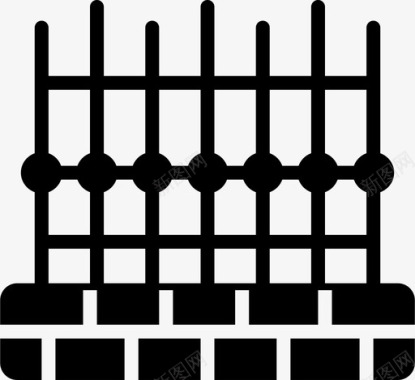 物业围栏建筑城市图标图标