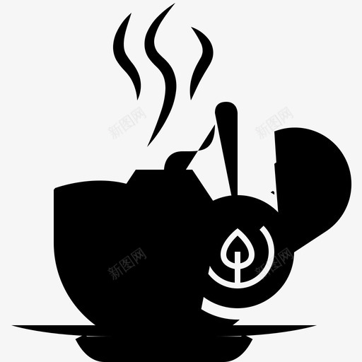 一杯茶喝热图标svg_新图网 https://ixintu.com 一杯茶 喝 热 美味的茶时间 茶包