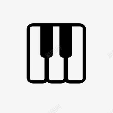 音乐键盘钢琴钢琴键图标图标