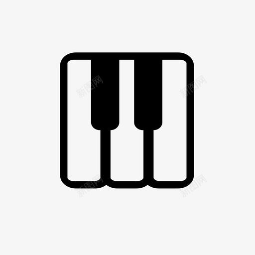 音乐键盘钢琴钢琴键图标svg_新图网 https://ixintu.com 乐队 钢琴 钢琴键 音乐键盘