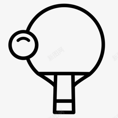 乒乓球乐趣室内游戏图标图标