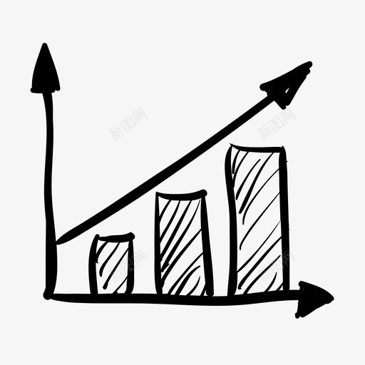增加图表经济图标svg_新图网 https://ixintu.com 向上 图表 增加 手绘杂项 经济