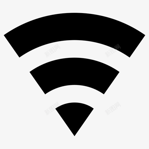 wifi网络信号图标svg_新图网 https://ixintu.com wifi 信号 区域 接口 网络