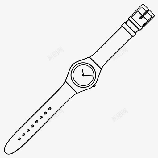 白色手表斯沃琪时间图标svg_新图网 https://ixintu.com 手表 斯沃琪 时间 白色手表