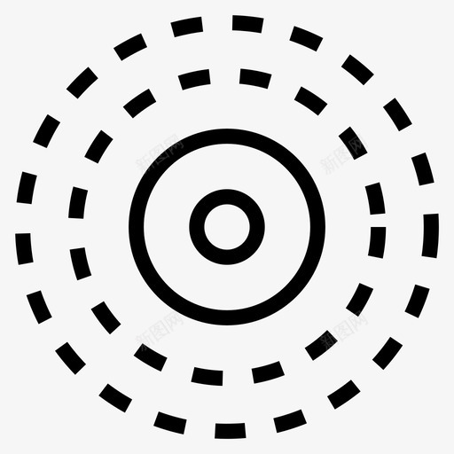 带虚线的圆圈向外随机形状图标svg_新图网 https://ixintu.com 向外 带虚线的圆圈 随机形状