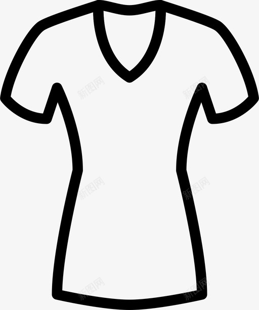 衬衫衣服时尚图标svg_新图网 https://ixintu.com 女人 时尚 漂亮女人衣服轮廓 衣服 衬衫
