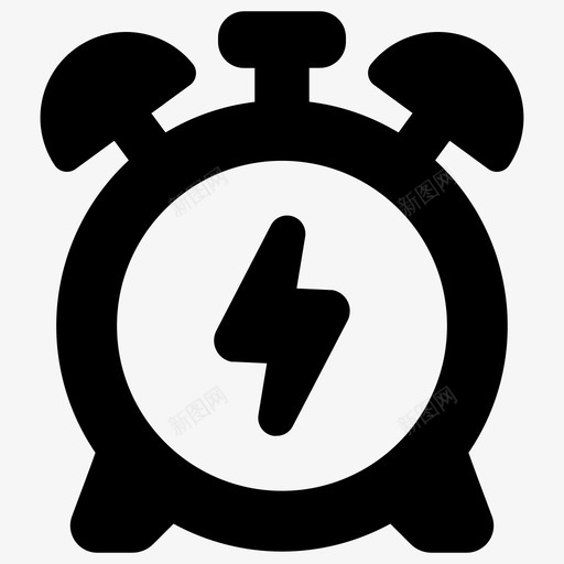 闹钟时间计时器图标svg_新图网 https://ixintu.com 商务实心卷18 时间 计时器 闹钟