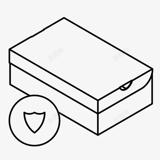 鞋盒交货订单安全图标svg_新图网 https://ixintu.com 交货 保护订单 安全储存 箱子 订单安全 运输 鞋盒