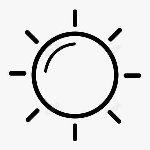 太阳阳光天气图标svg_新图网 https://ixintu.com 天气 太阳 思考 阳光