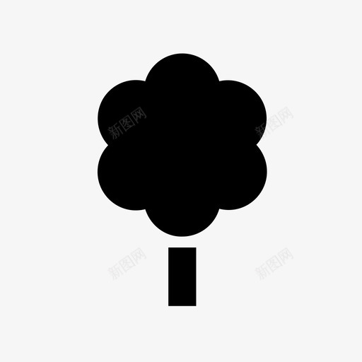 树森林自然图标svg_新图网 https://ixintu.com 树 森林 植物 自然 黑色