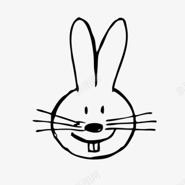 兔子动物野兔图标图标