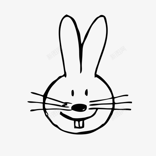 兔子动物野兔图标svg_新图网 https://ixintu.com 兔子 动物 手绘 父母收藏 素描 野兔