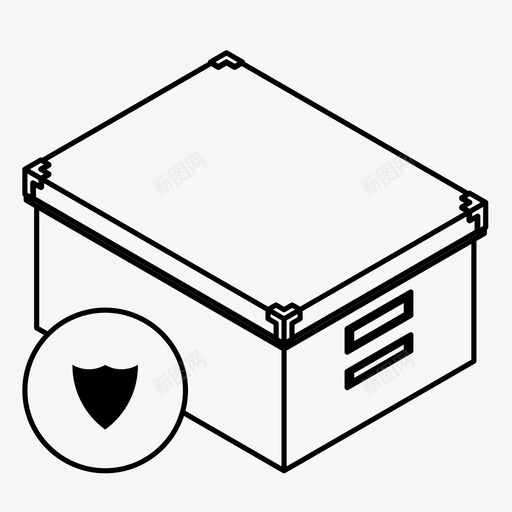 纸箱交货订单安全图标svg_新图网 https://ixintu.com 交货 保护订单 安全储存 箱子 纸箱 订单安全 运输