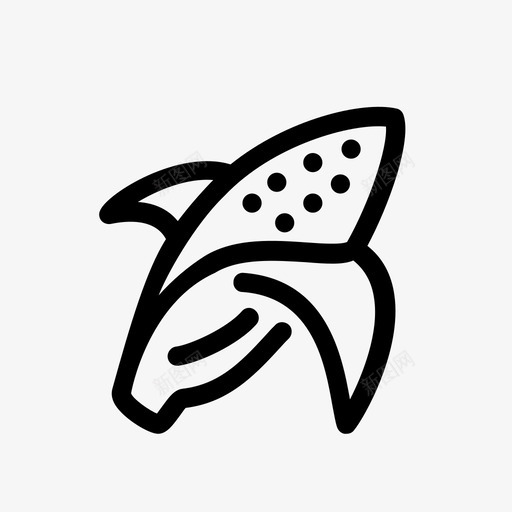 玉米玉米壳食物图标svg_新图网 https://ixintu.com 水果 玉米 玉米壳 食物