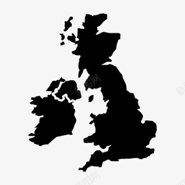 英国爱尔兰地图英格兰苏格兰图标图标