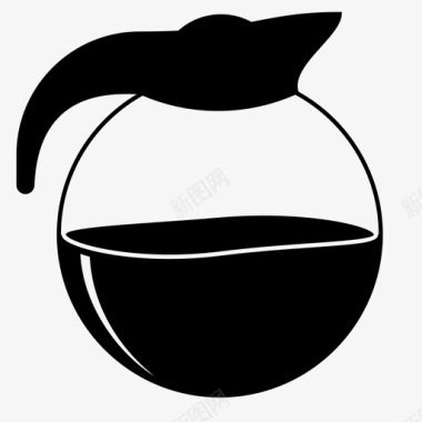 咖啡壶餐车水壶图标图标
