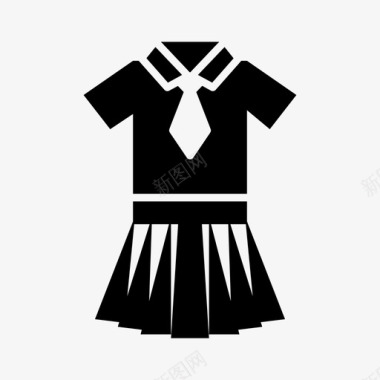 制服衣服女孩图标图标