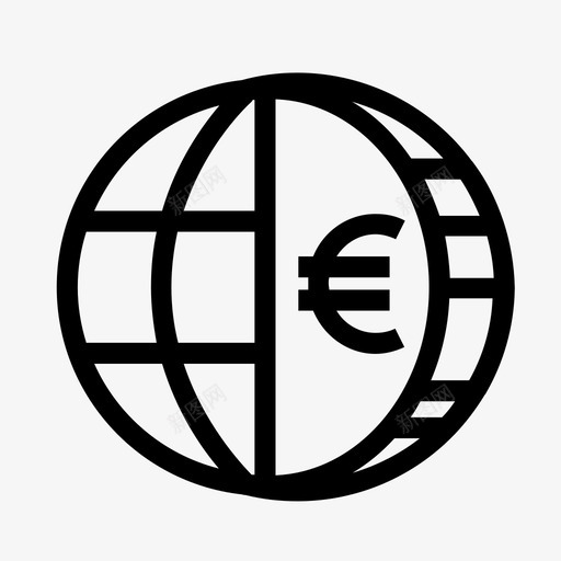 全球货币商业欧元图标svg_新图网 https://ixintu.com 世界 全球货币 商业 欧元 货币硬币金融