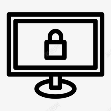 计算机安全锁密码图标图标