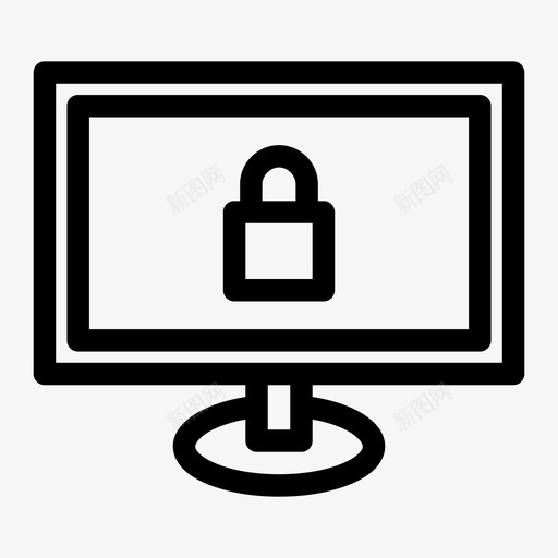 计算机安全锁密码图标svg_新图网 https://ixintu.com 密码 屏幕 计算机安全 锁