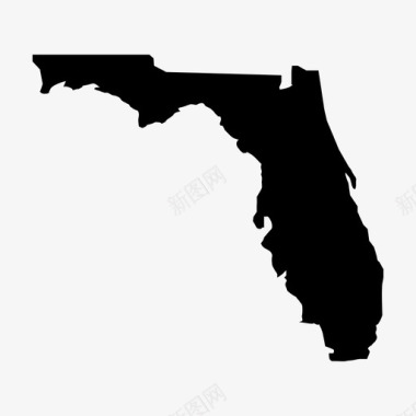 佛罗里达地图迈阿密北美图标图标