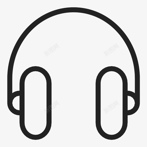 耳机导线听力图标svg_新图网 https://ixintu.com 听力 导线 歌曲 耳机 音乐