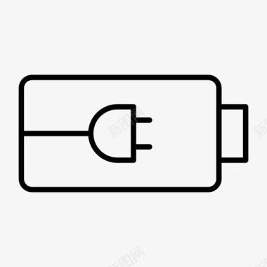 电池充电电动插头图标图标