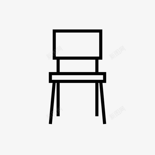 椅子家具学校图标svg_新图网 https://ixintu.com 学校 家具 座位 椅子 简单
