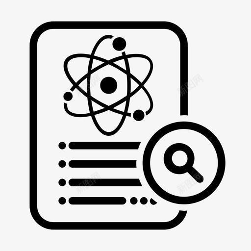 科学文献检索查找注释图标svg_新图网 https://ixintu.com 查找 注释 科学文献检索 论文