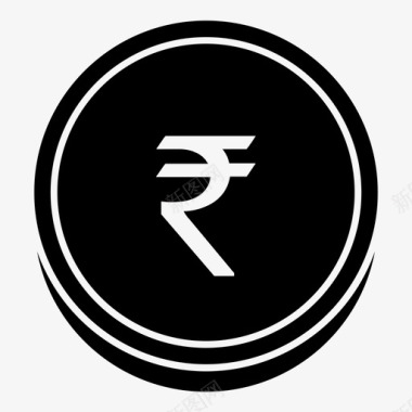 卢比硬币货币印度货币图标图标