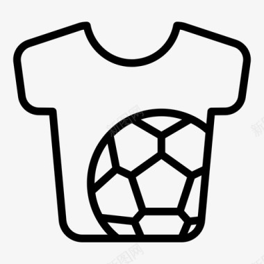 T恤衣服足球图标图标