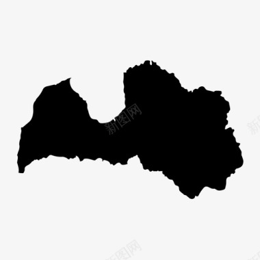 拉脱维亚地图国家东部图标图标