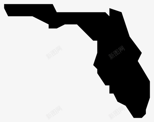 佛罗里达地图各州美国图标svg_新图网 https://ixintu.com 佛罗里达地图 各州 美国 美国各州地图字形