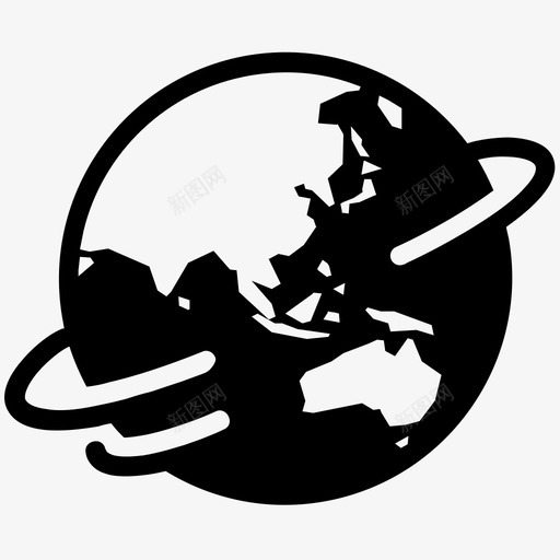 行星旋转亚洲地球图标svg_新图网 https://ixintu.com 世界 亚洲 地球 行星和地球 行星旋转