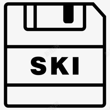 保存滑雪板文件保存图标图标