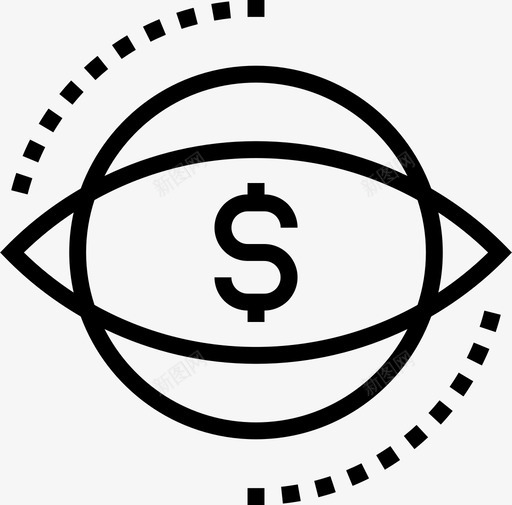 转换营销眼睛金钱图标svg_新图网 https://ixintu.com 搜索引擎优化 数字营销 眼睛 视觉 转换营销 金钱