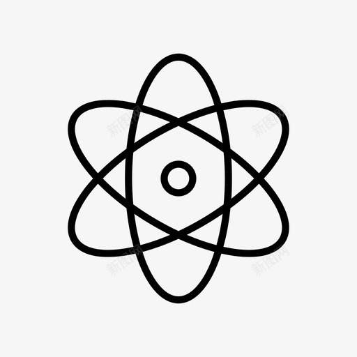 原子轨道科学图标svg_新图网 https://ixintu.com 原子 科学 符号 结构 轨道