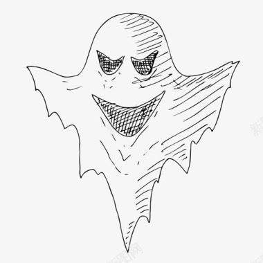 鬼魂恐惧手绘图标图标