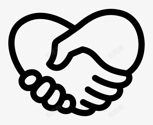 握手的心同意生意图标svg_新图网 https://ixintu.com 交易 同意 握手的心 生意