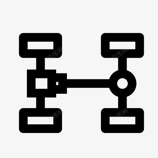 车轴汽车汽车零件图标svg_新图网 https://ixintu.com 底盘 汽车 汽车旅行 汽车零件 车轴