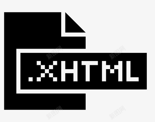 xhtml扩展名文件图标svg_新图网 https://ixintu.com xhtml 扩展名 文件 文件格式和扩展标志符号 格式