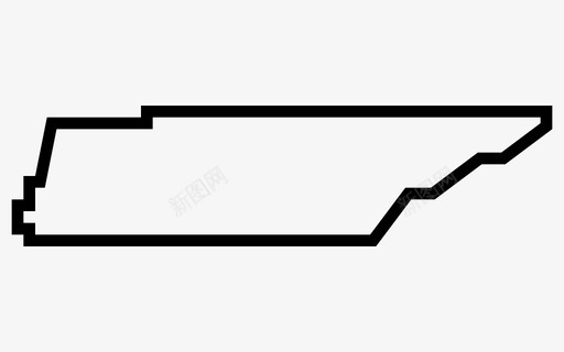 田纳西州地图美国各州地图图标svg_新图网 https://ixintu.com 田纳西州地图 美国各州地图